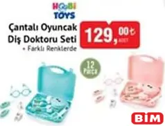 HOBİ TOYS ÇANTALI OYUNCAK DİŞ DOKTORU SETİ 12 PARÇA